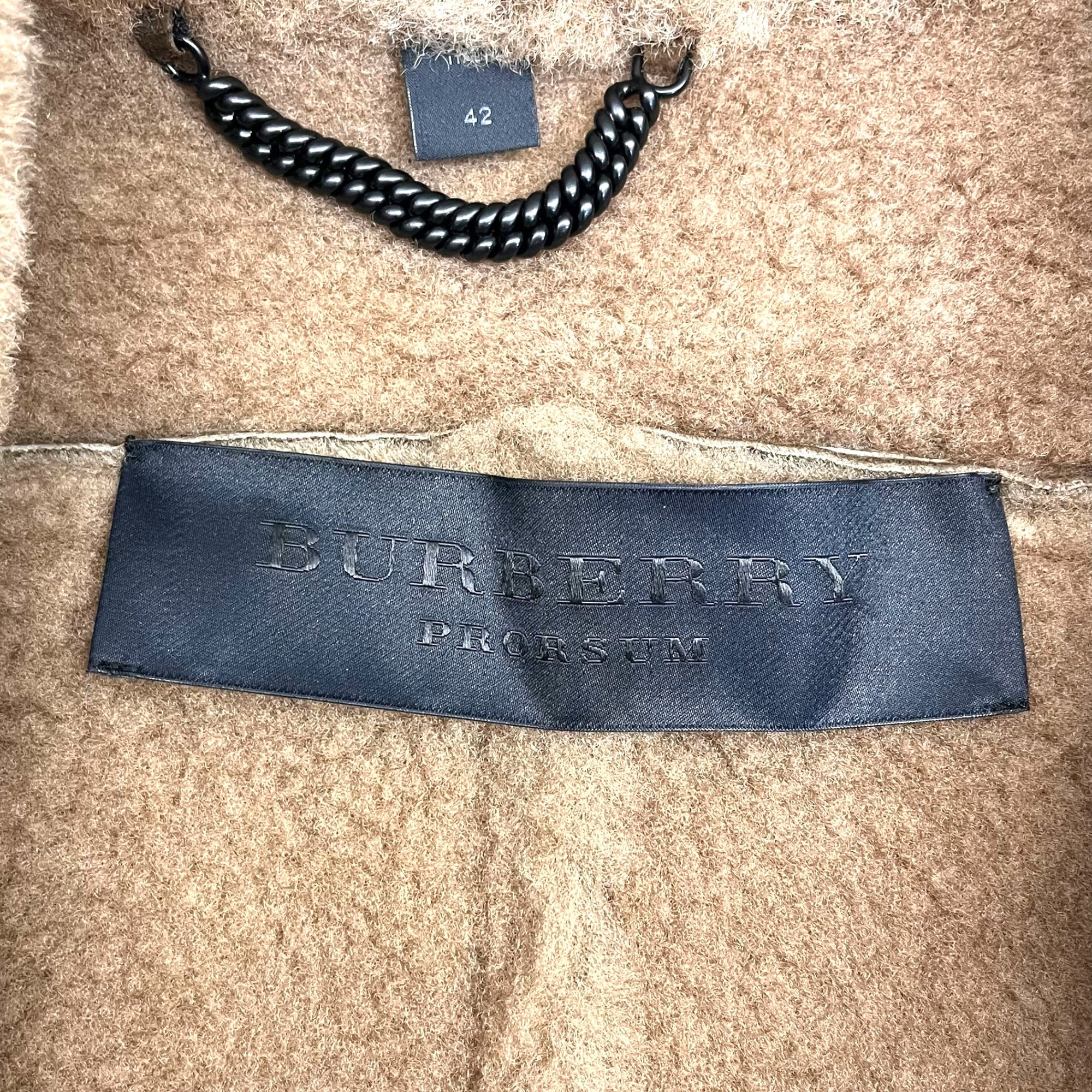Burberry Prorsum Brown Suede Shearling Motorcycle Jacket