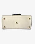 Gucci Horsebit 1955 Mini Top Handle Bag in White Leather