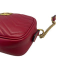 Gucci GG Marmont Leather Handbag in Red