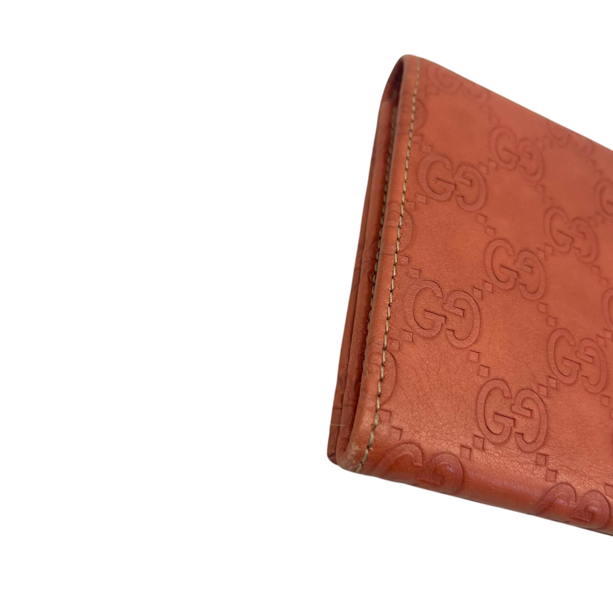 Gucci Continental Wallet in Orange Leather