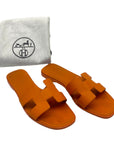 Hermès Orange Oran Sandals EU 38