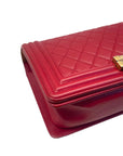 Chanel Boy Flap Bag Medium Lambskin Red