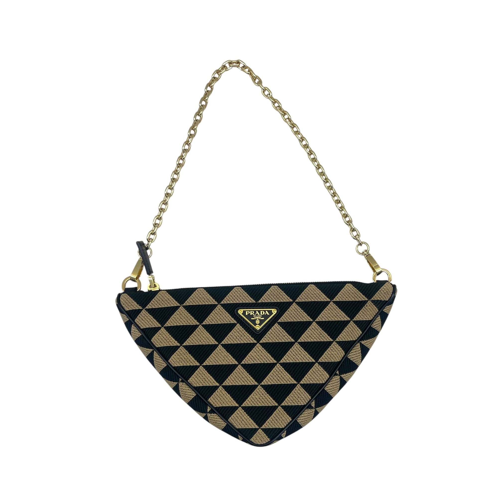 Prada Triangle Mini Jacquard Bag
