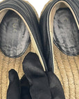 Gucci Black Leather GG Marmont Espadrilles EU 38.5
