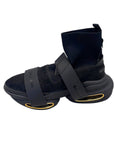 Balmain Black Suede and Rubber High Trainers High Top Sneakers EU 43