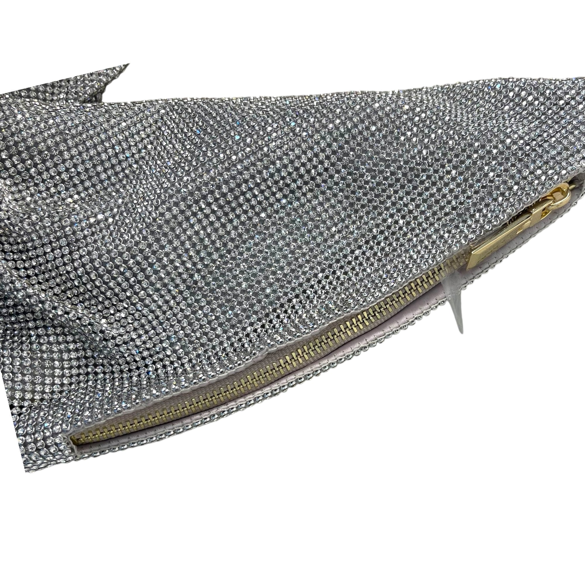 Benedetta Bruzziches Draped Crystal-Embellished Bag