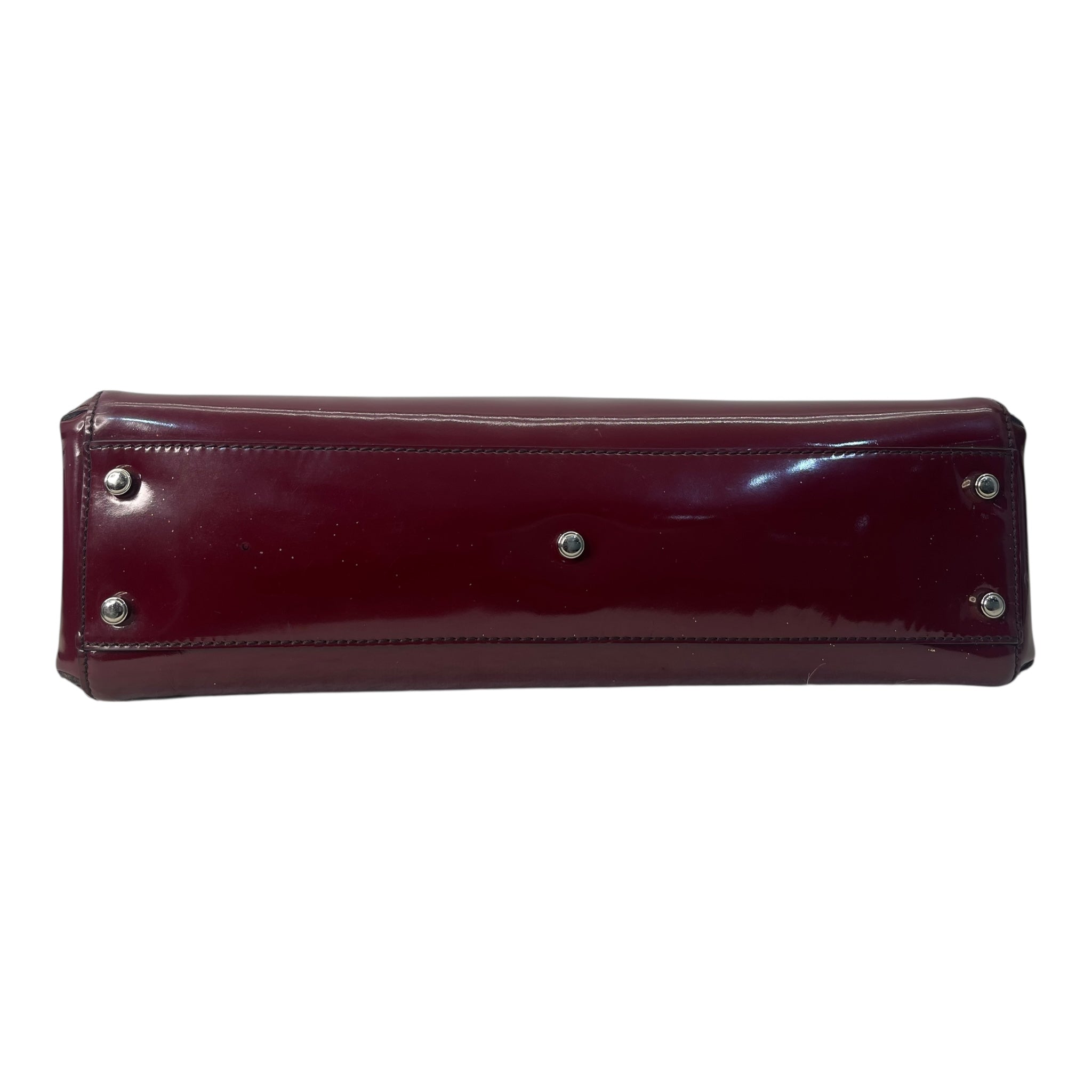 Cartier Dark Burgundy Patent Leather Small Marcello De Cartier Bag