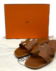 Hermes Oran Leather Sandals EU 38.5