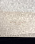 Saint Laurent Matelasse Leather Monogram Off White Chain Clutch