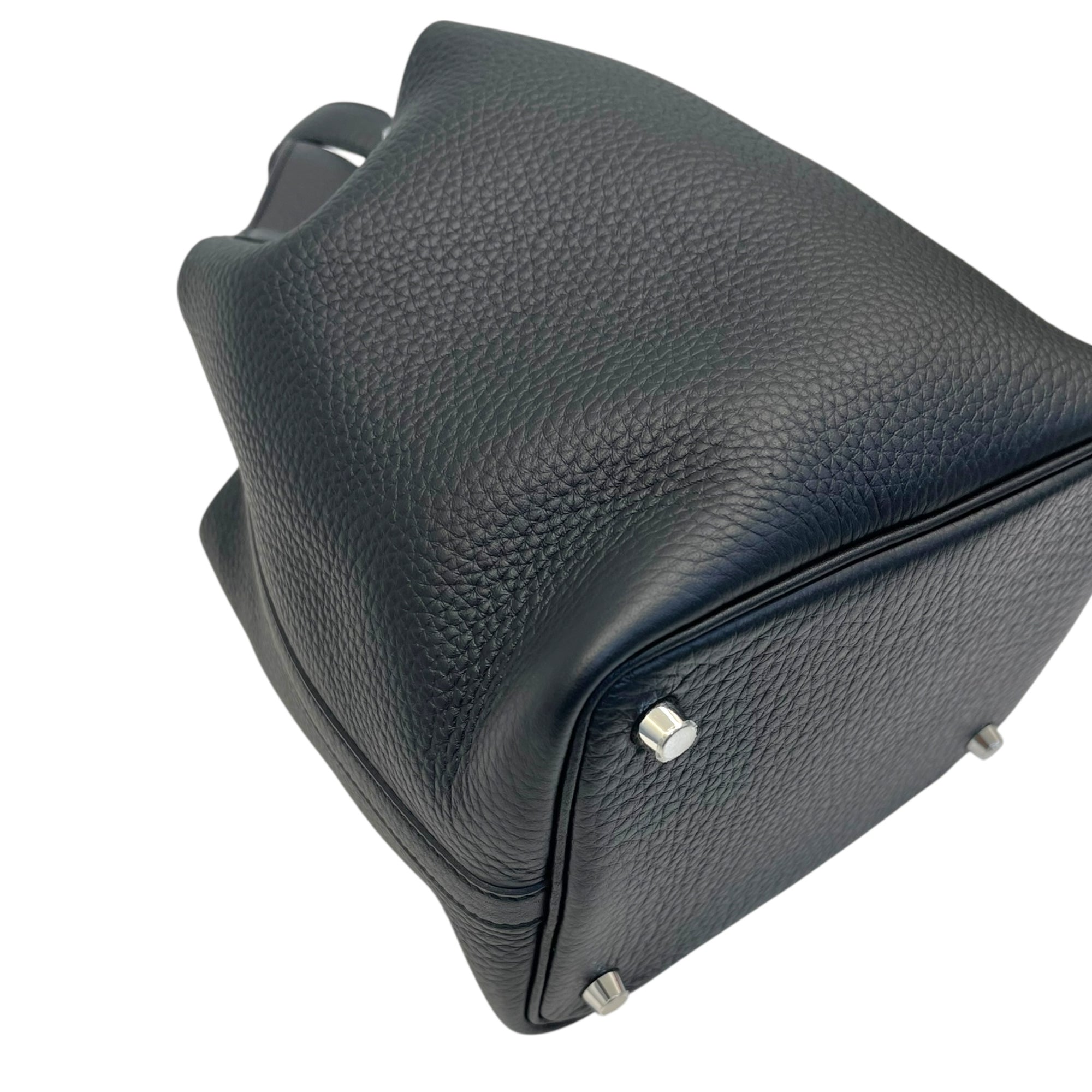 Hermes Picotin Lock 18 Black Clemence Palladium Hardware