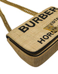 Burberry Lola Raffia Horseferry Shoulder Bag