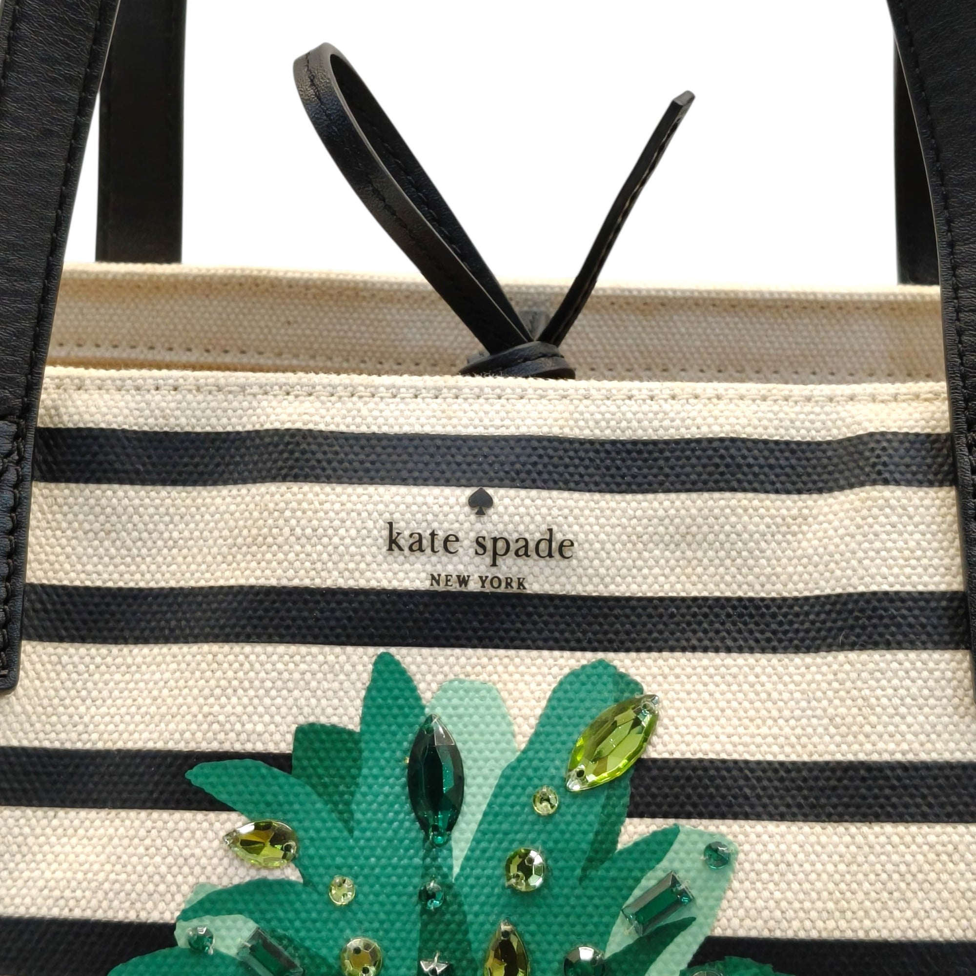 Kate Spade By The Pool Canvas Pineapple Mega Original Bag