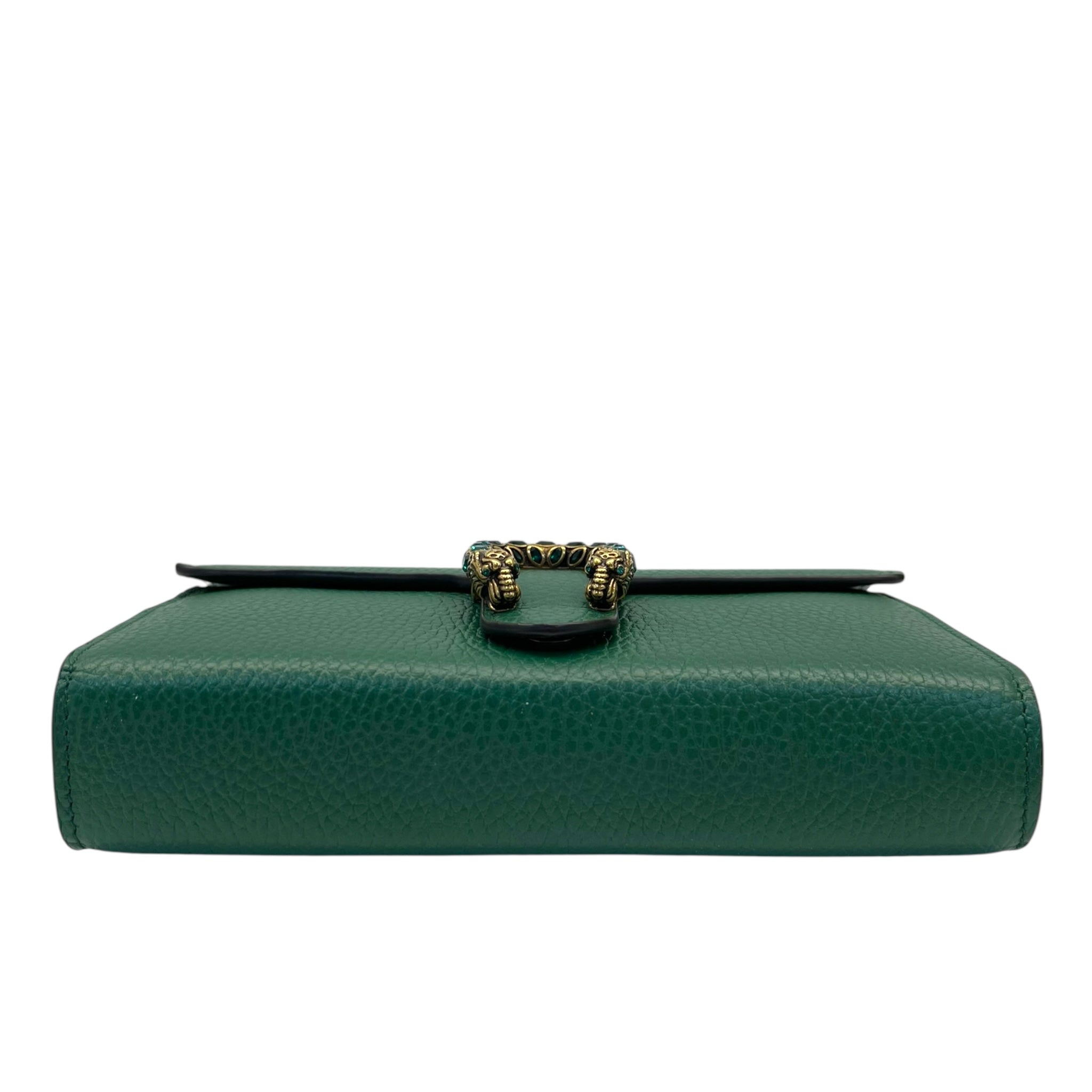 Gucci Green Leather Small Dionysus Shoulder Bag