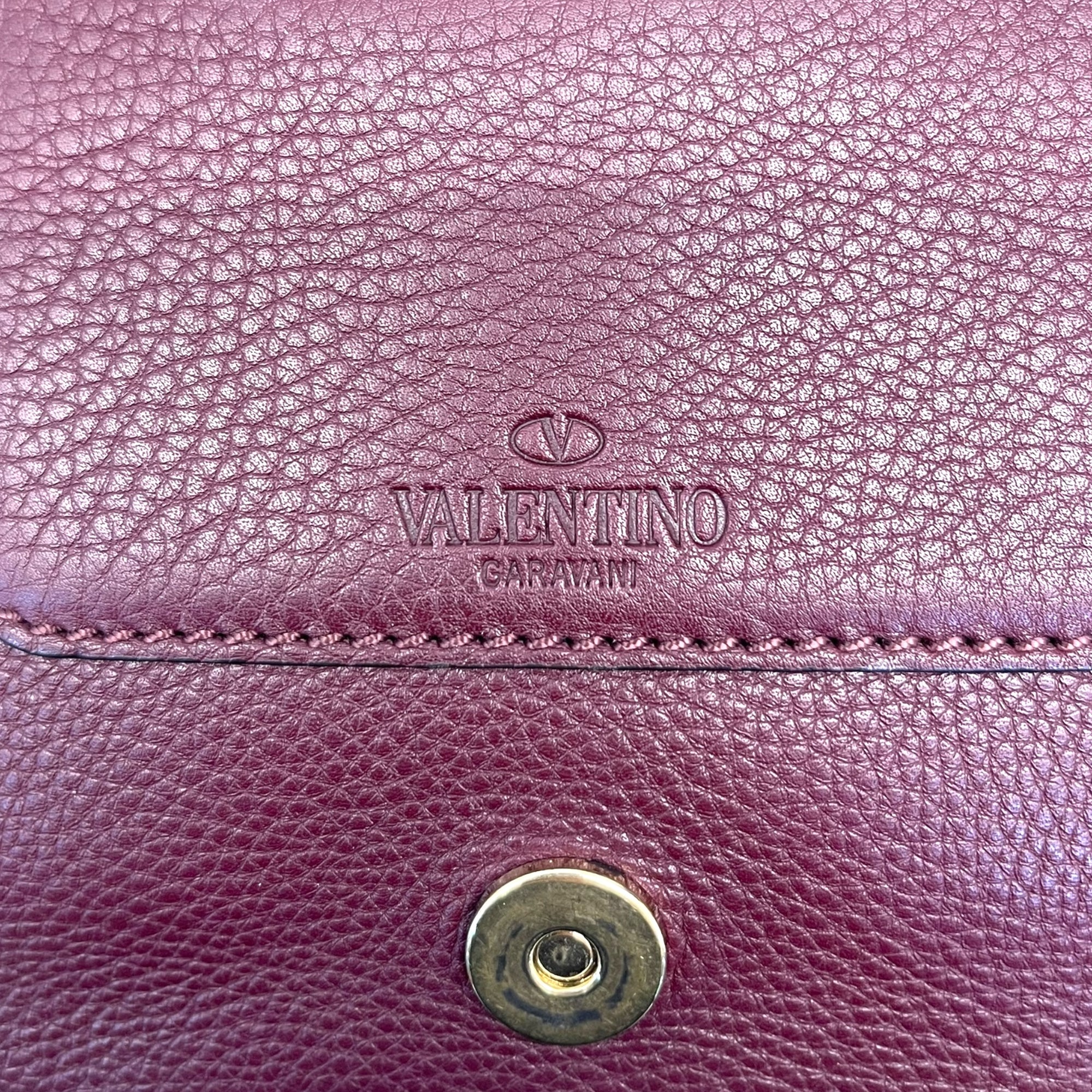Valentino Rubin Grainy Leather Rockstud Crossbody Bag