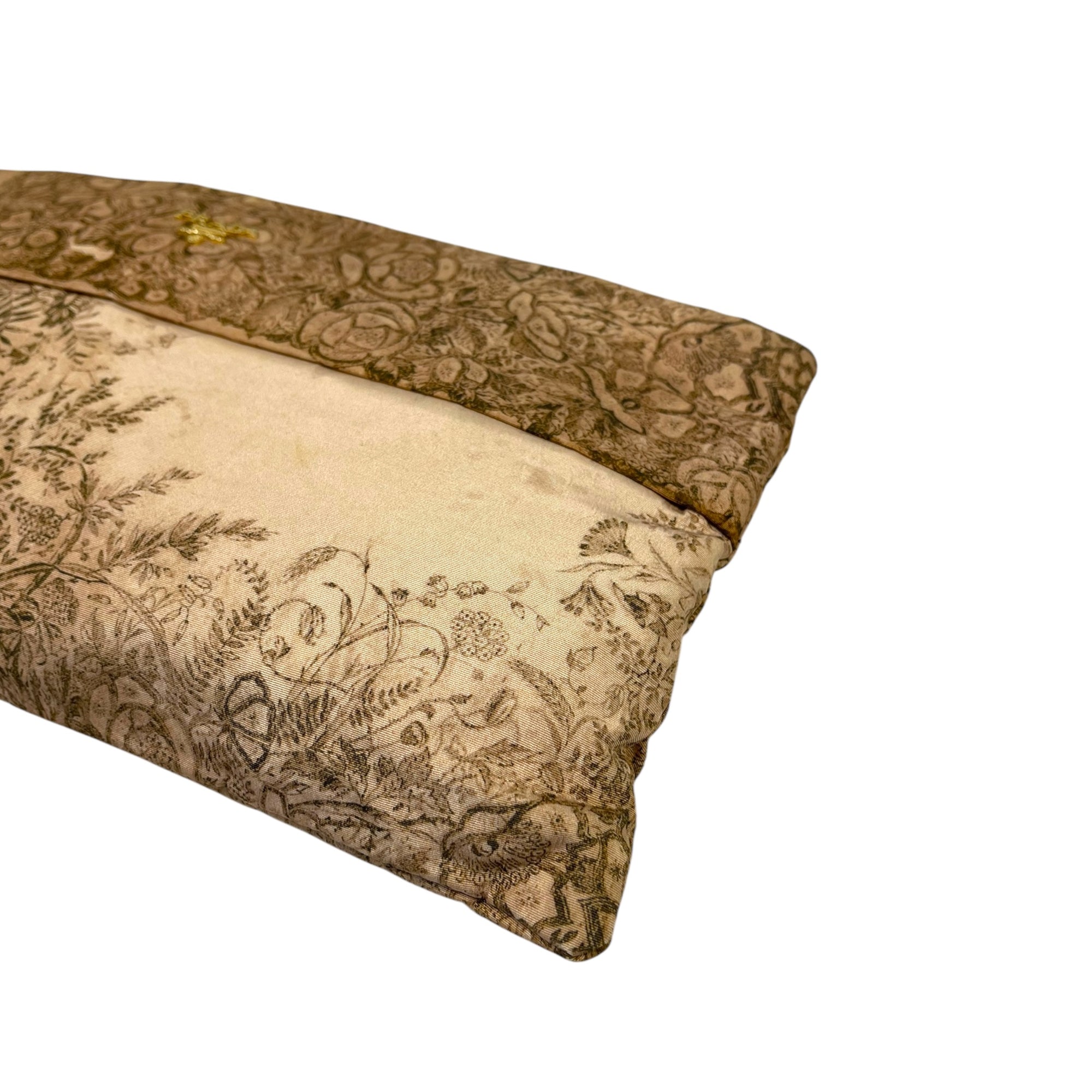 Prada Silk Faille Oversized Floral Zip Clutch Cipria