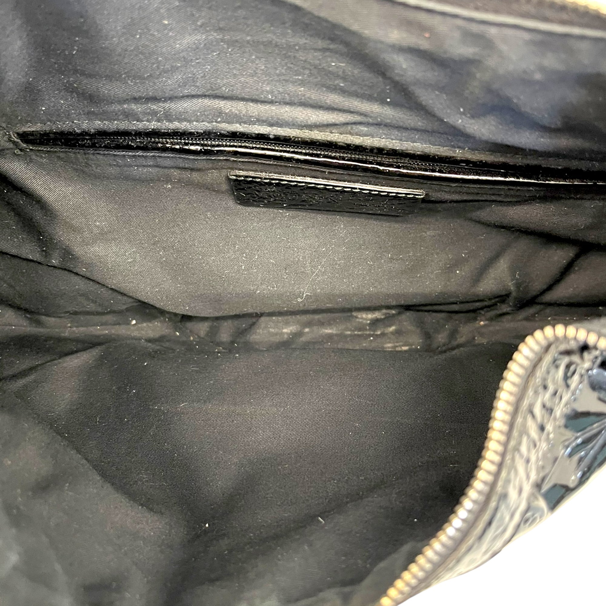 Alexander McQueen Black Croc Embossed Patent Leather