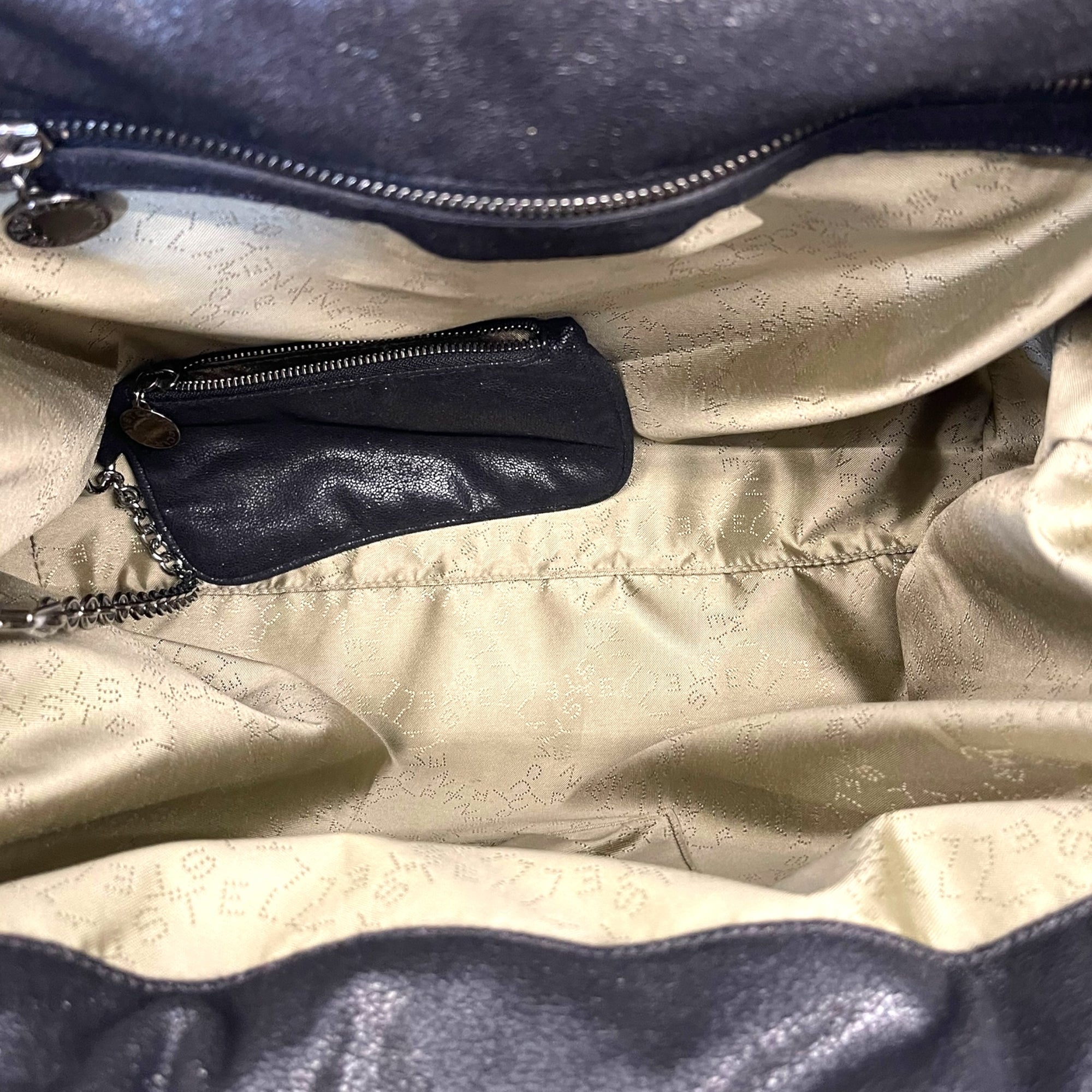 Stella McCartney Black Faux Leather Small Falabella Tote