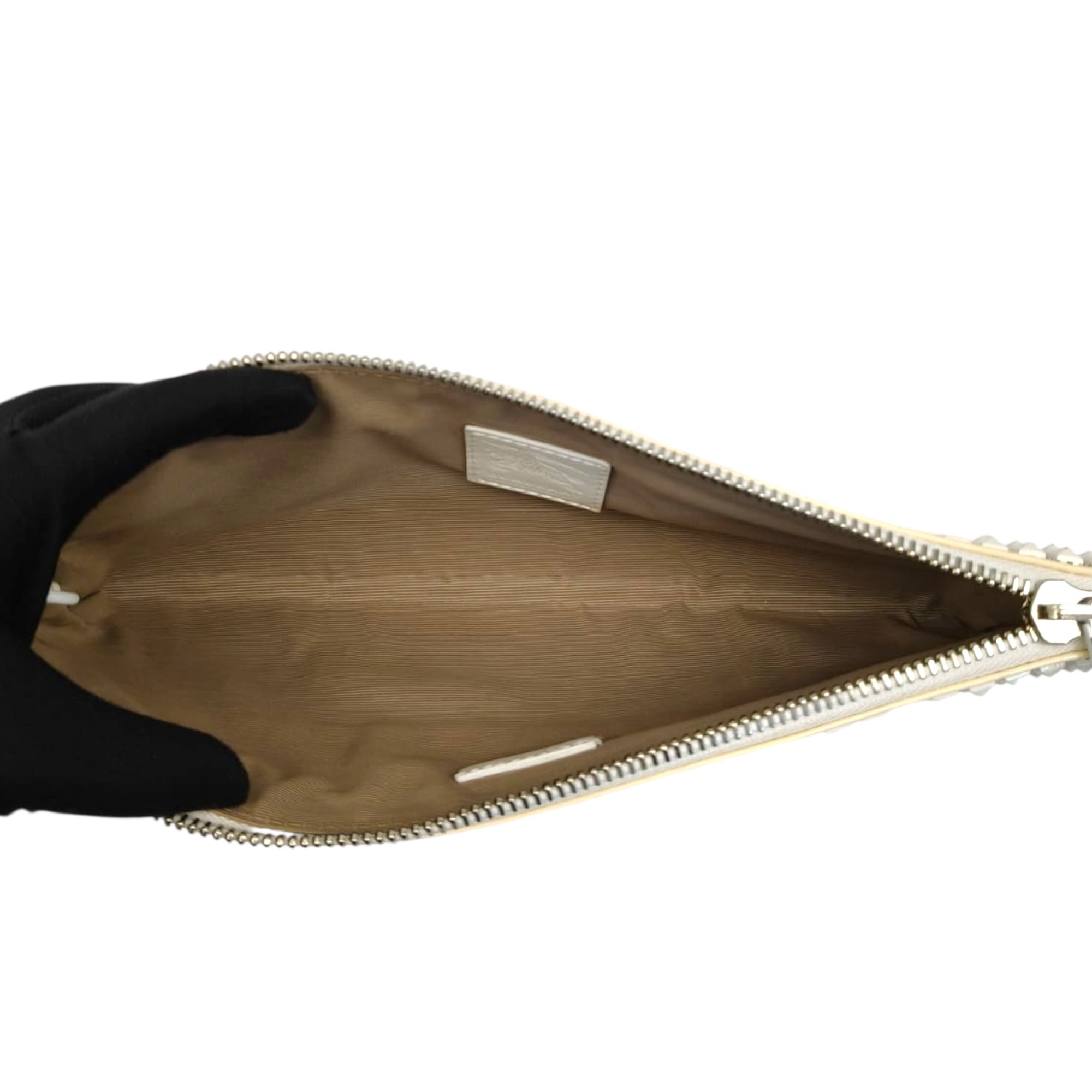 Burberry Long Nova Check Checked Studded Trim Clutch