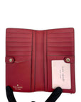 Kate Spade Saffiano Burgundy Leather Leila Continental Wallet