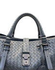 Bottega Veneta Grey Intrecciato Leather Medium Roma Tote Bag