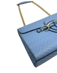 Gucci Double G Embossed Emily Full Leather Chain Bag