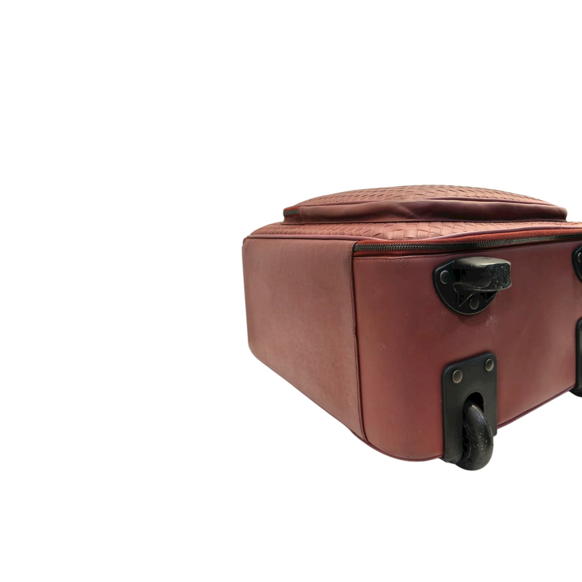 Bottega Veneta Trolley VN Leather Suitcase Red