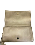 Gucci Gold Pebbled Leather Soho Clutch