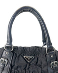 Prada Black Tessuto Gaufre Nylon Shoulder Bag