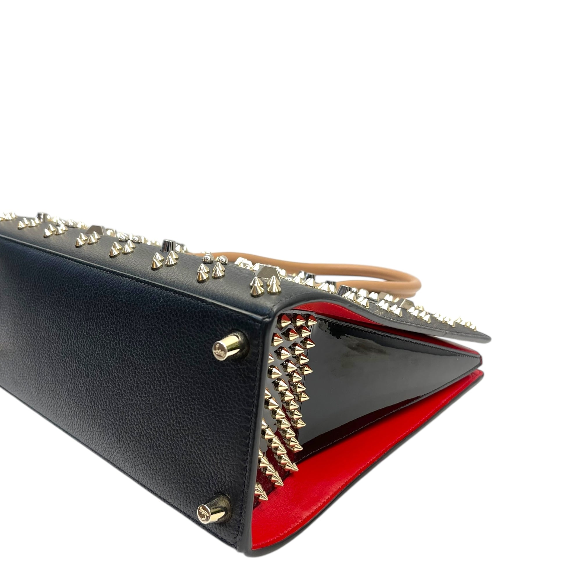 Christian Louboutin Tri-Color Studded Leather Paloma Tote Bag