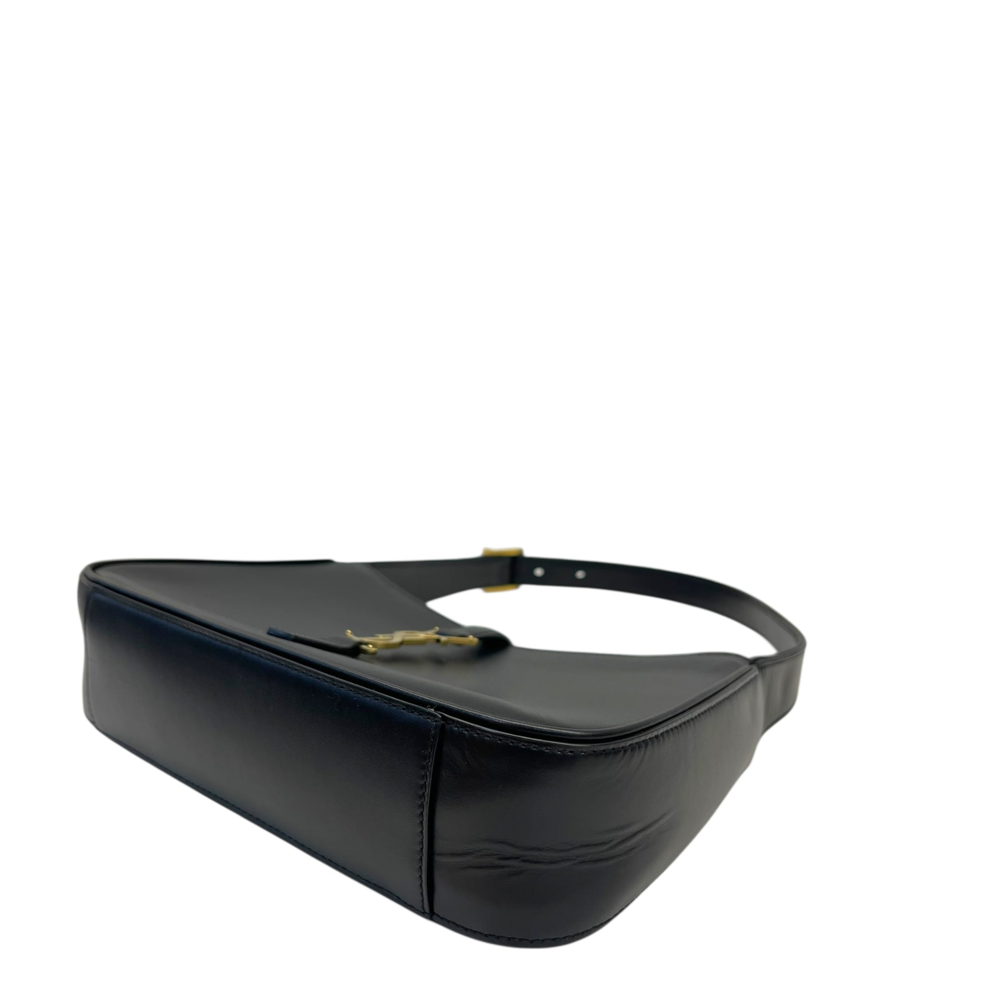 Saint Laurent Le 5 à 7 Black Smooth Leather Hobo Bag