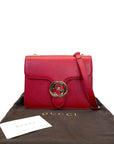 Gucci Dollar Interlocking G Red Leather Crossbody Bag