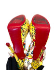 Christian Louboutin Multicolor and Satin Jersey Vamp Graffiti Platform Pumps EU 38.5