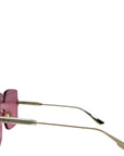 Dior Pink Frameless Square Metal Sunglasses