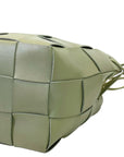 Bottega Veneta Small Cassette Bucket Bag Green Leather