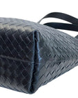 Bottega Veneta Small Intrecciato Zipped Tote Black Leather