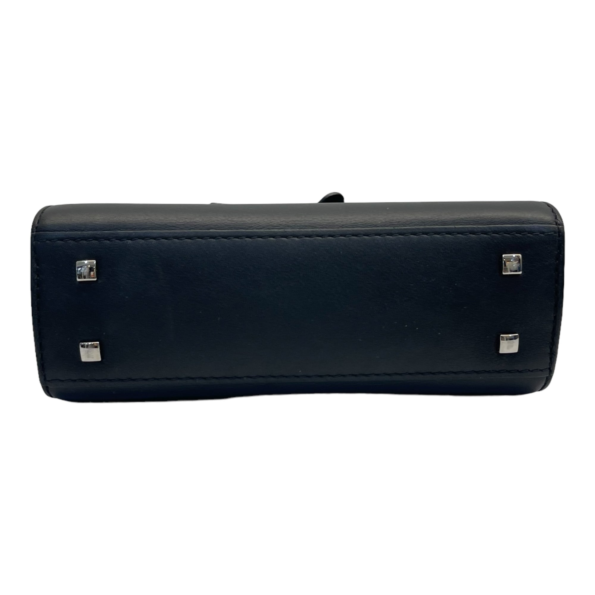 Delvaux Black Leather Tempete PM Top Handle Bag