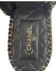 Chanel Black CC Chain Slides Sandal EU 41C