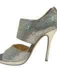 Jimmy Choo Course Glitter Private Platform Sandals Size EU 38.5