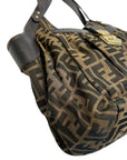 Fendi Zucca Canvas & Leather Borsa Chef Tote Bag