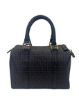 Fendi Noccino Zucchino Spalmati Coated Canvas Forever Bauletto Boston Bag
