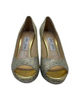 Jimmy Choo Shimmer Peep Toe Heels EU37