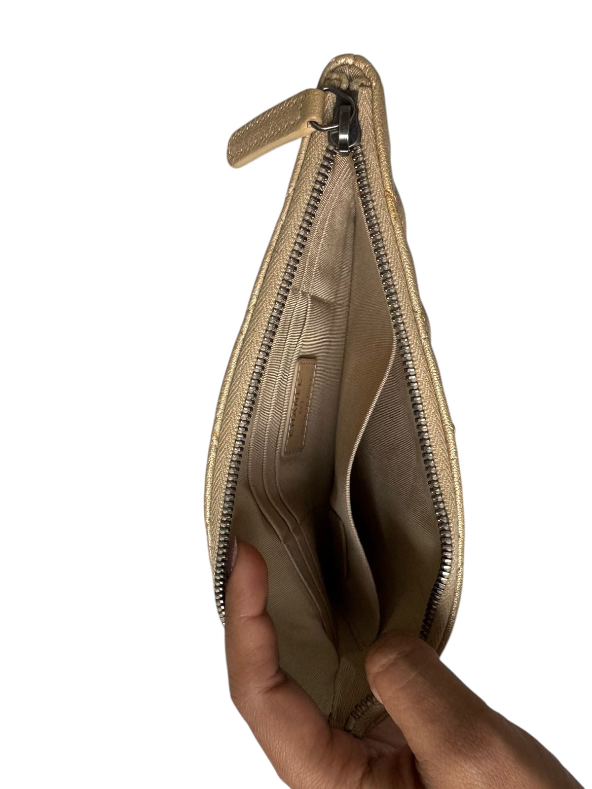 Chanel Calfskin Quilted Clutch