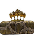 Alexander McQueen Python Knuckle Clutch