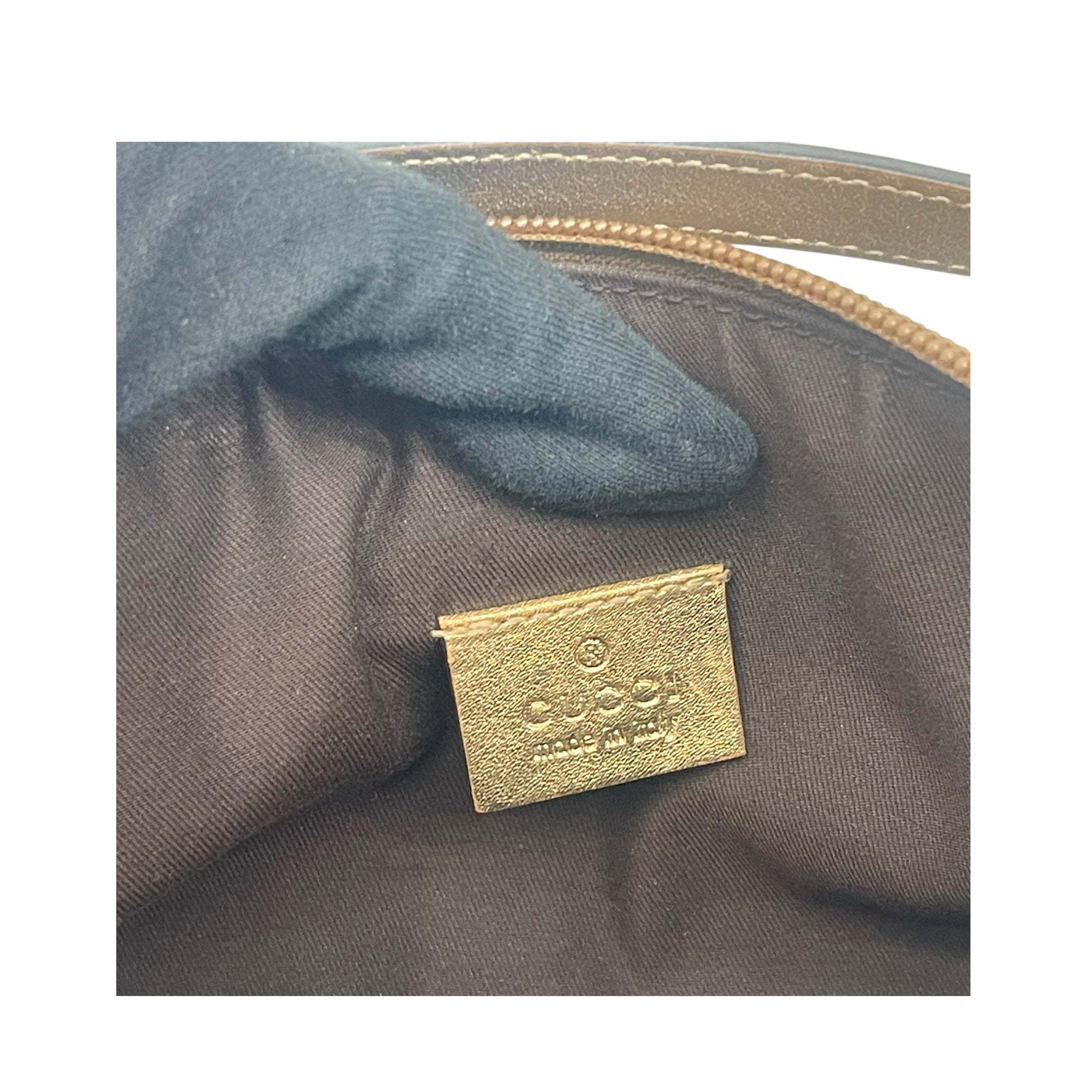 Gucci Bronze Guccissima Pochette Clutch Bag