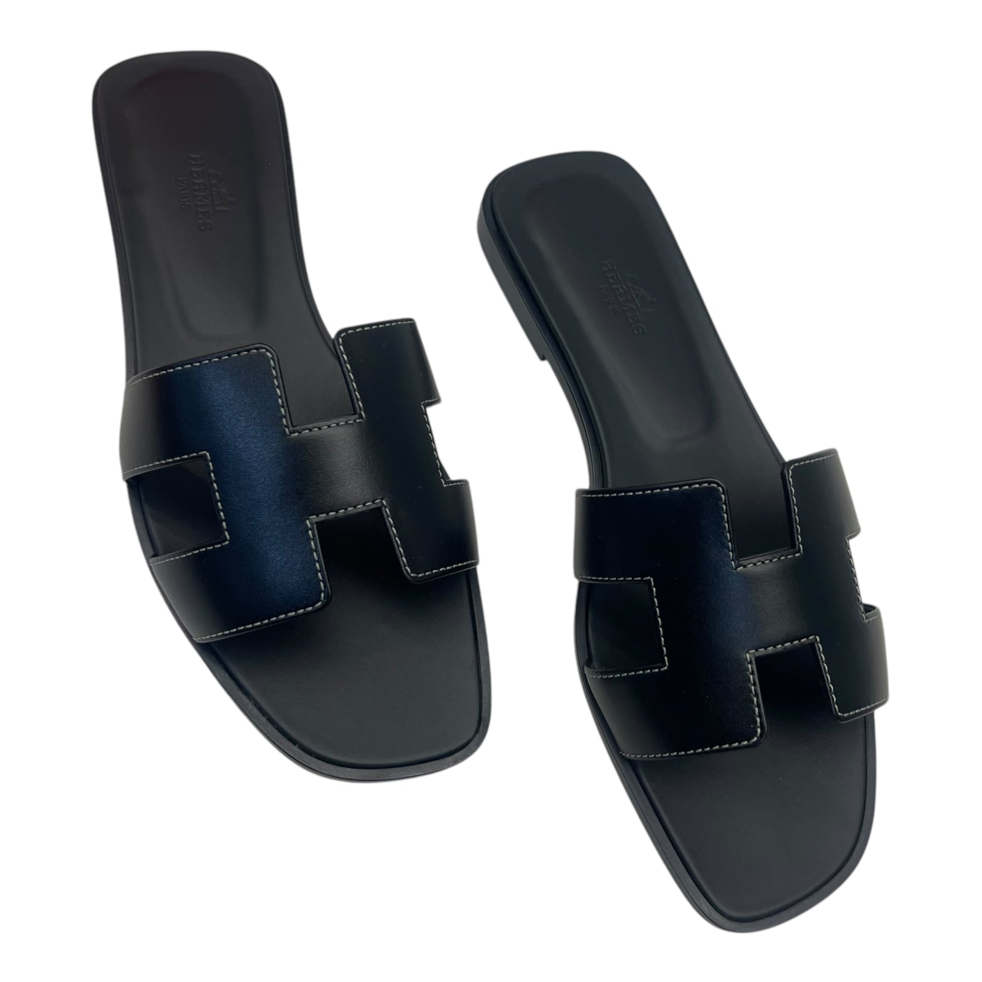 Hermes Orans in Black 39 EU