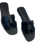 Hermes Orans in Black 39 EU