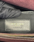 Yves Saint Laurent Burgundy/Black Suede and Leather Medium Moujik Tote Bag