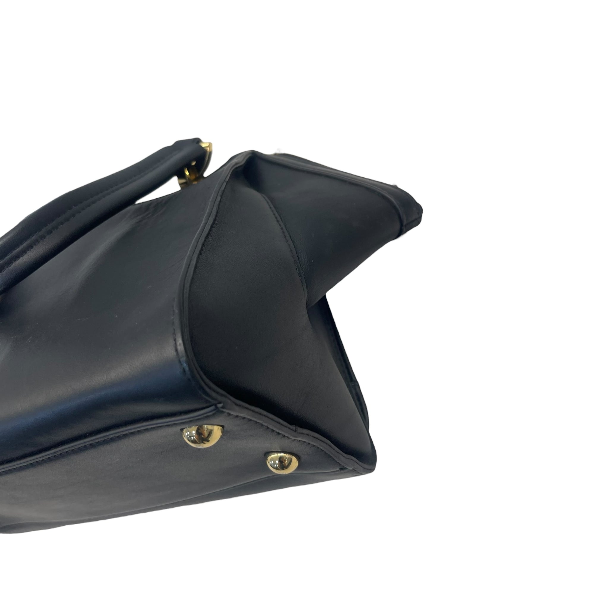 Zac Posen Black Leather Eartha Double Handle Satchel