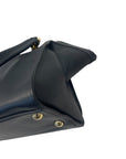 Zac Posen Black Leather Eartha Double Handle Satchel