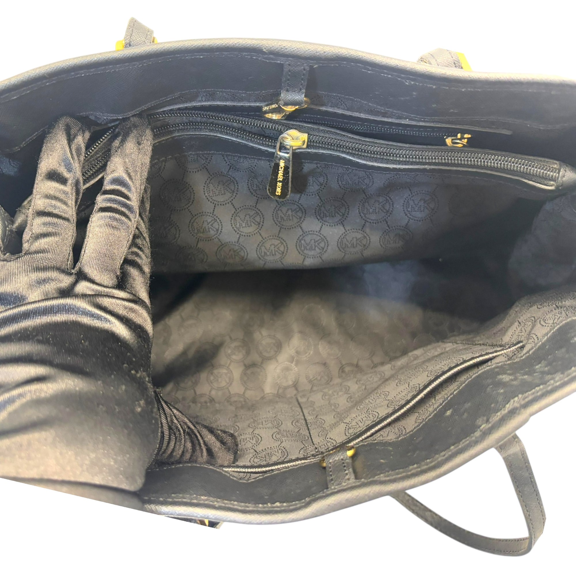 Michael Kors Navy Blue Saffiano Leather Large Selma Tote Bag